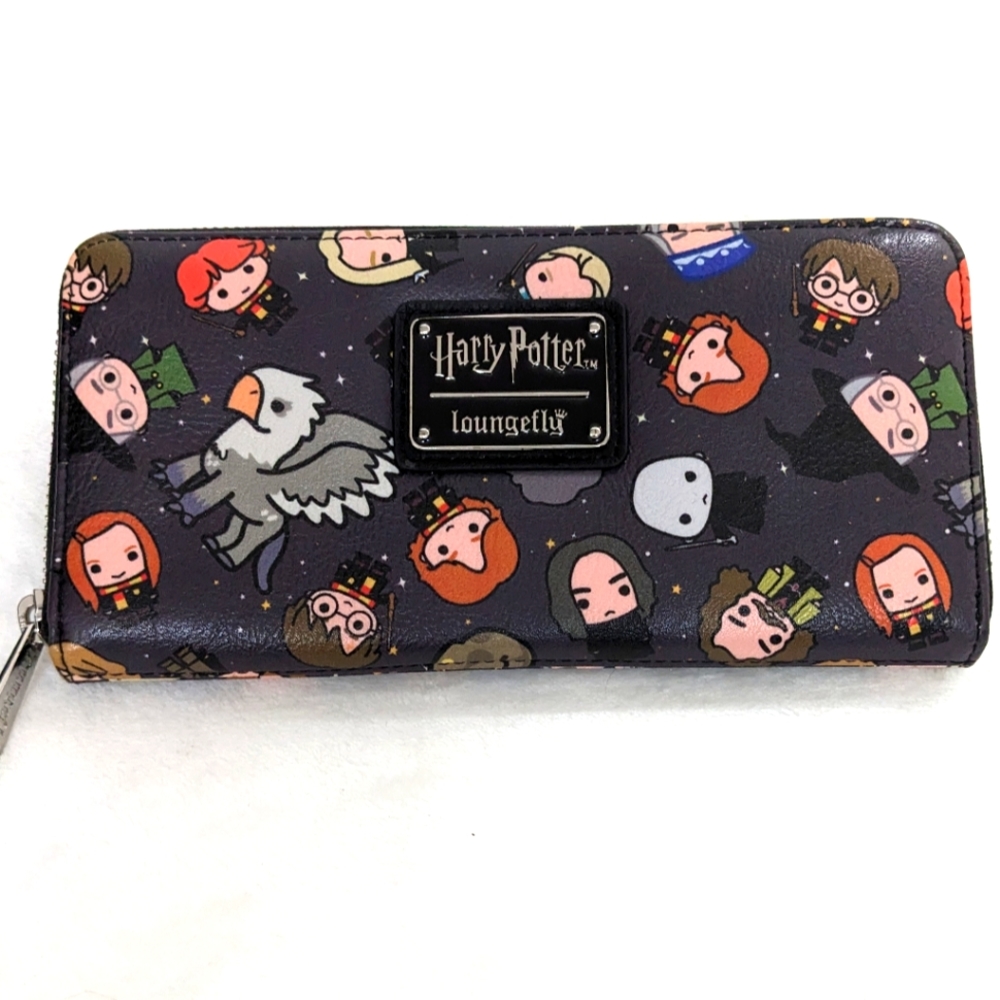 Harry Potter LoungeFly Chibi Character Full Zip Wallet